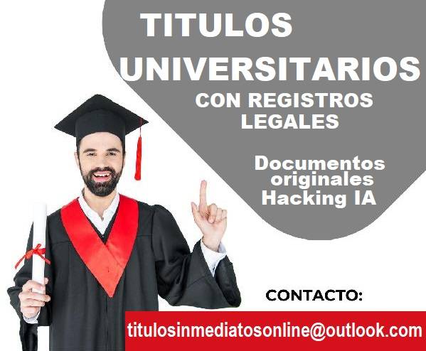 Titulos universitarios con registros legales