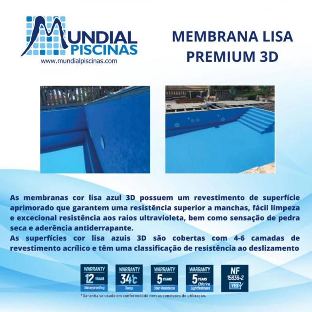 Revestimento Piscina - Tela armada Gama Lisa Premium 3D