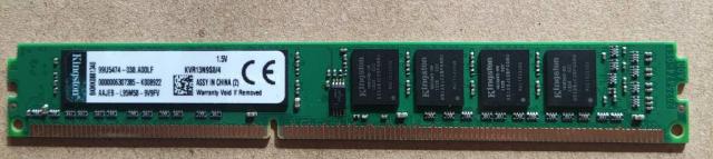 Memória para PC Kingston 4GB DDR3 1333mhz - KVR13N9S8/4