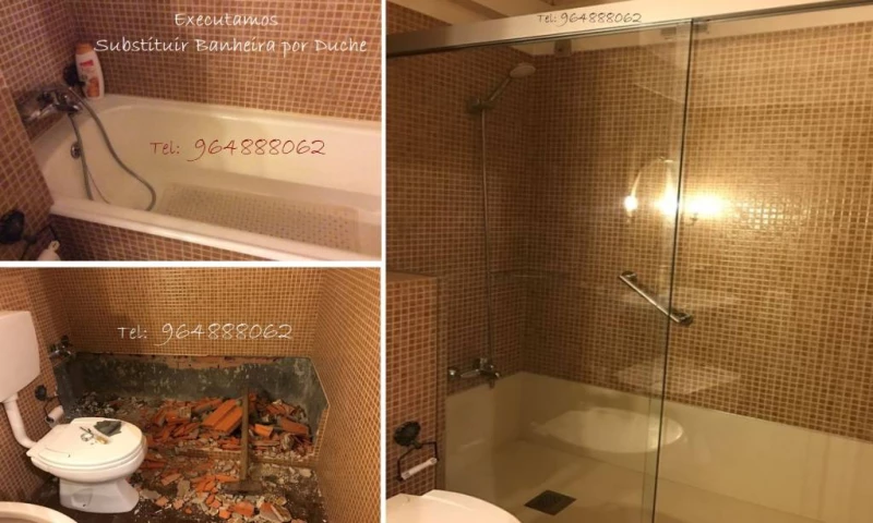 Substituição Banheira por Base de Duche, Lisboa — 12/12